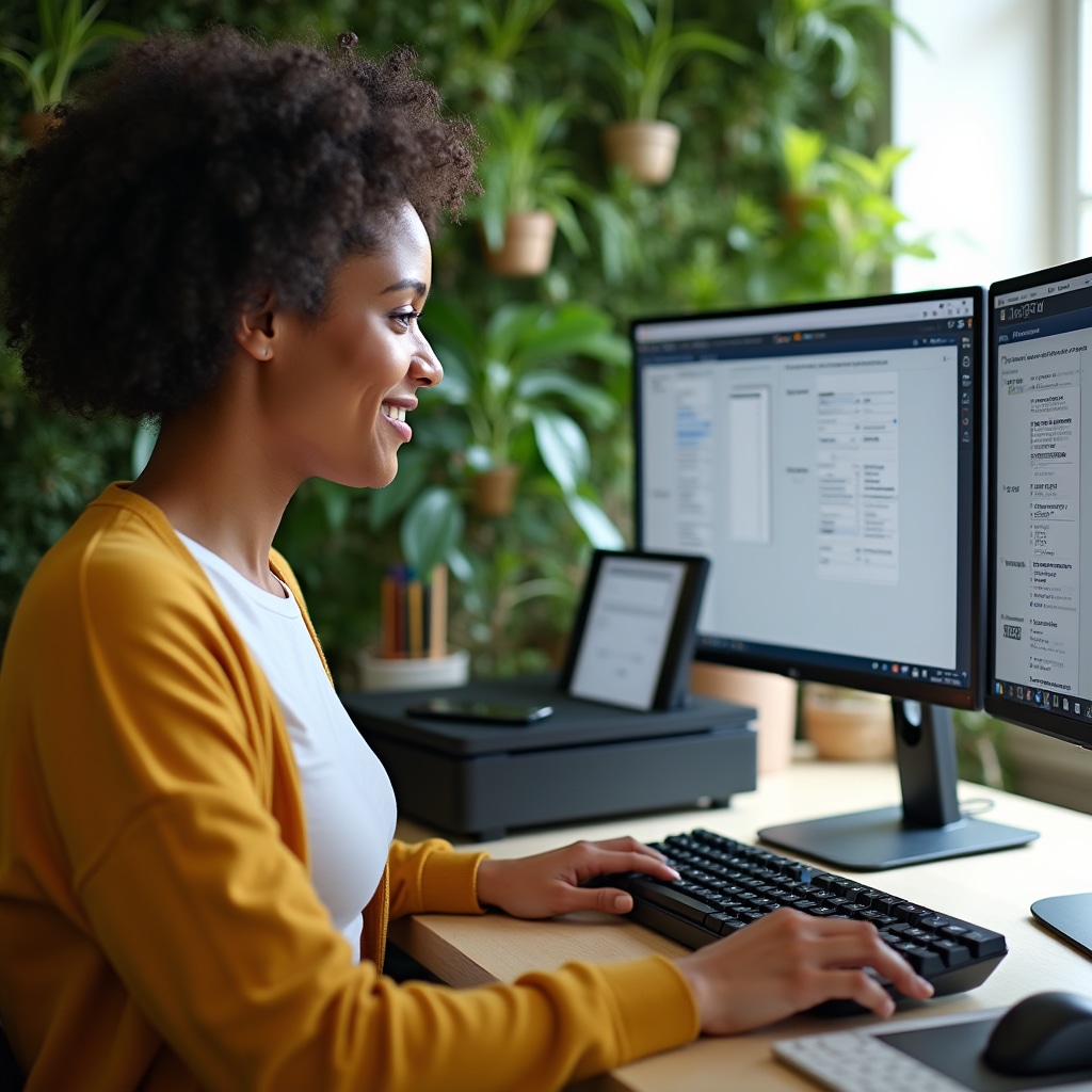 Sistem digital de management documente cu foldere organizate pe ecran computer